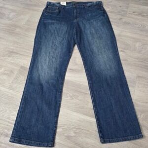 Lauren Jeans Co. Modern Slim Jeans‎ Dark Wash Denim Size 16 x 31